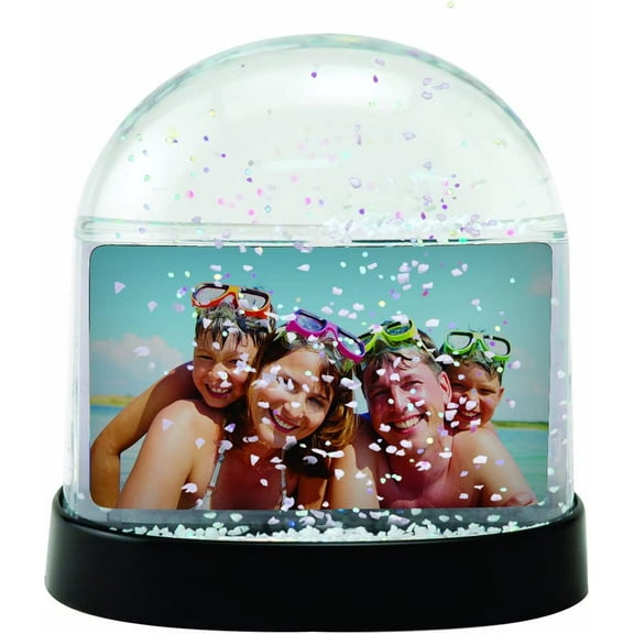 Clear Horizontal 2-Photo 2" x 2.875" Photo Snow Globe