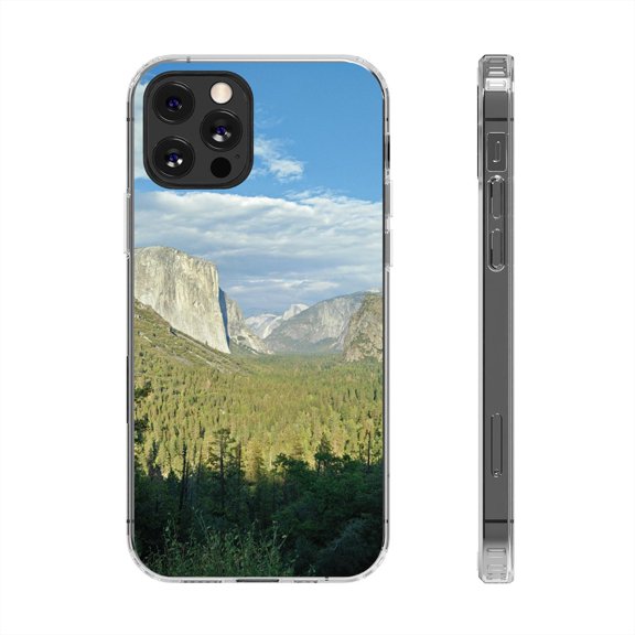 DistinctInk Clear Hybrid Case for Apple iPhone 11 Pro (5.8" Screen) - Yosemite Tunnel View - Lightweight Grip