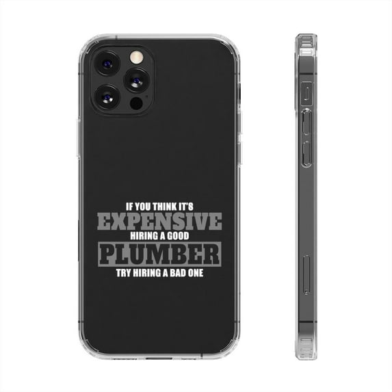 Clear Hybrid Shockproof Case for Apple iPhone 11 Pro MAX - Expensive Good Plumber Try Bad One