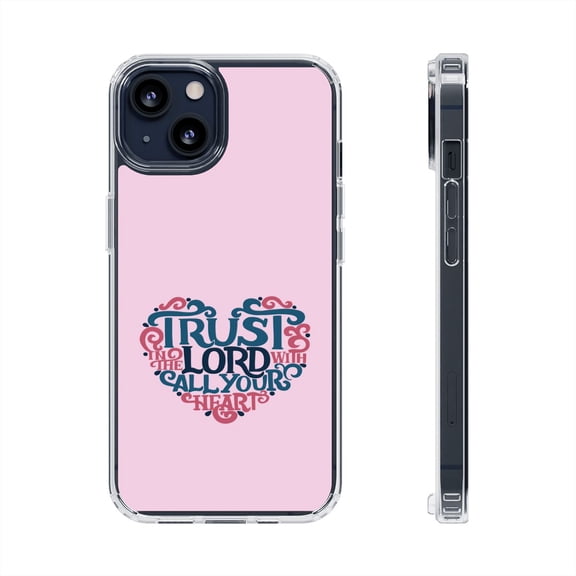 Clear Hybrid Shockproof Case for Apple iPhone 11 - Trust in the Lord Typography Art