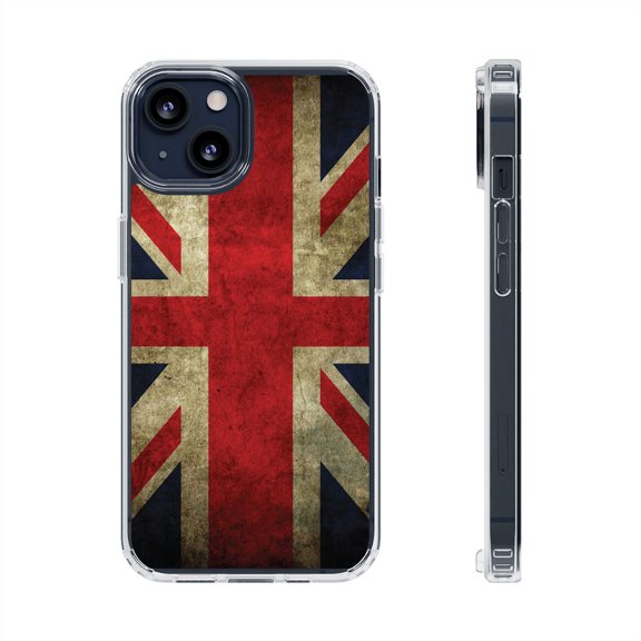 Clear Hybrid Shockproof Case for Apple iPhone 11 - Vintage British Flag Design