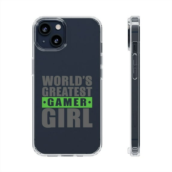 Clear Hybrid Shockproof Case for Apple iPhone 11 - World's Greatest Gamer Girl Design