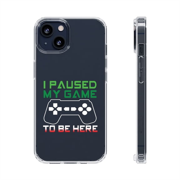 Clear Hybrid Shockproof Case for Apple iPhone 12 - I Paused My Game Gamer Design
