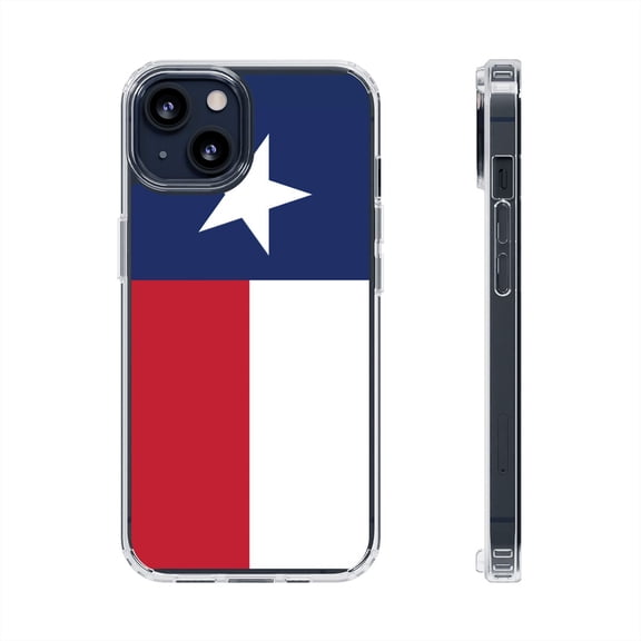 Clear Hybrid Shockproof Case for Apple iPhone 12 MINI - Texas Pride Lone Star Flag Design