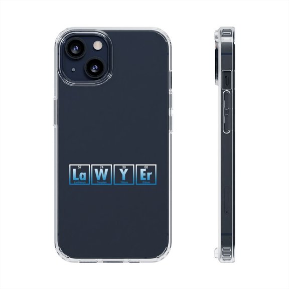 Clear Hybrid Shockproof Case for Apple iPhone 12 - Trust Me I'm a Lawyer Elements Design