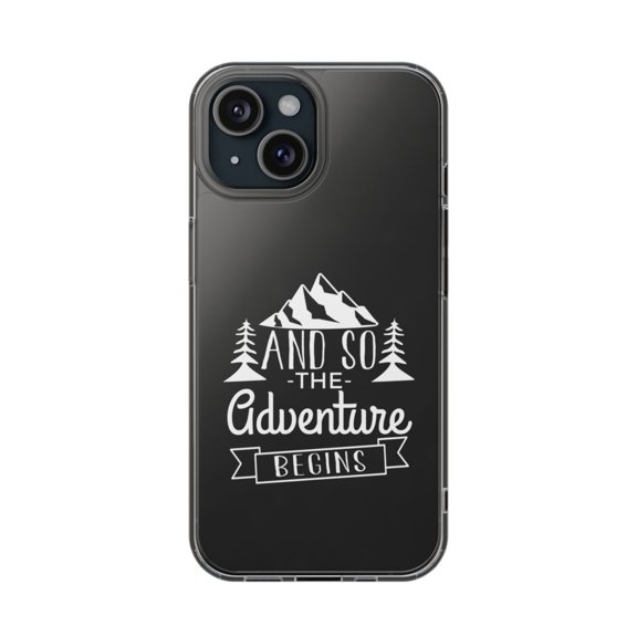 Clear Hybrid Shockproof Case for Apple iPhone 13 MINI - And So the Adventure Begins Design