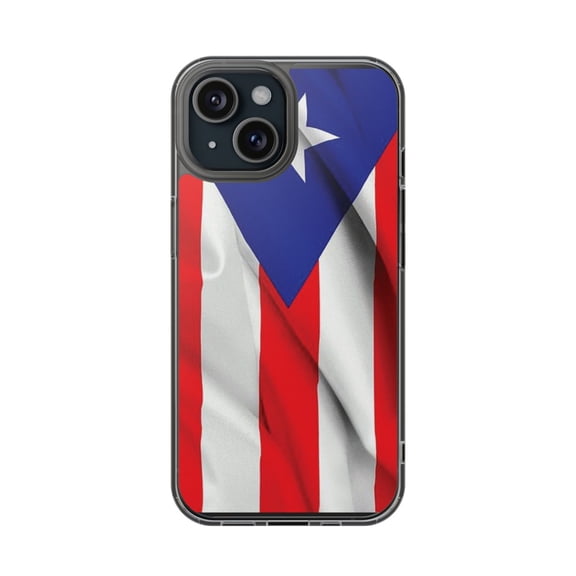 Clear Hybrid Shockproof Case for Apple iPhone 13 MINI - Puerto Rico Flag Pride and Heritage