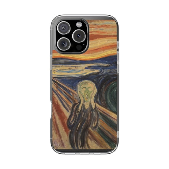 DistinctInk Clear Hybrid Case for Apple iPhone 13 Pro Max (6.7" Screen) - Classic Art - Lightweight Grip