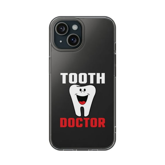 Clear Hybrid Shockproof Case for Apple iPhone 13 - Tooth Doctor Smiling Design