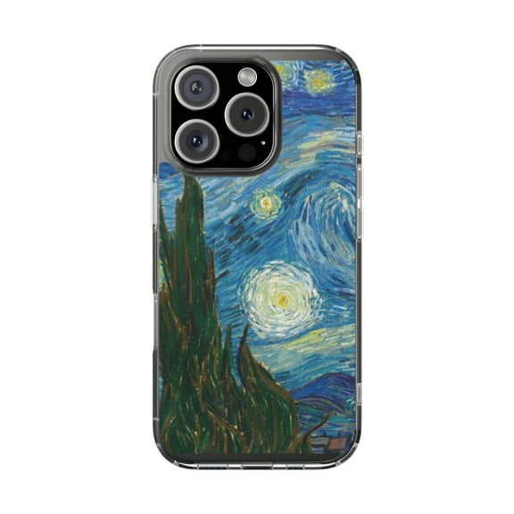 Clear Hybrid Shockproof Case for Apple iPhone 14 PRO - Swirling Starlit Sky Magic