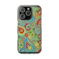 thumbnail image 1 of Clear Hybrid Shockproof Case for Apple iPhone 14 PRO - Vibrant Paisley Floral Pattern Design, 1 of 5