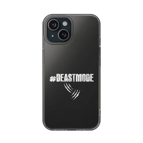 Clear Hybrid Shockproof Case for Apple iPhone 15 - Beastmode Bold Claw Design