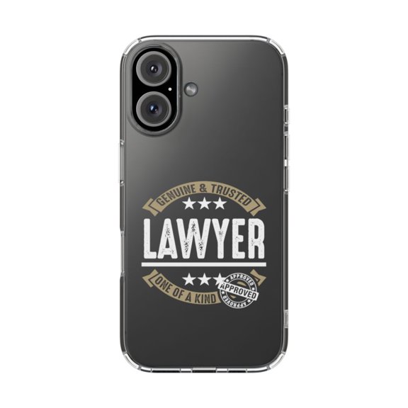 Clear Hybrid Shockproof Case for Apple iPhone 16 - Genuine Trusted Lawyer Unique Design