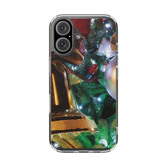 DistinctInk Clear Hybrid Case for Apple iPhone 16 Plus (6.7" Screen) - Christmas All Year - Lightweight Grip