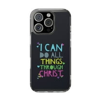 Clear Hybrid Shockproof Case for Apple iPhone 16 PRO - I Can Do All Things Through Christ