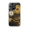 thumbnail image 1 of DistinctInk Clear Hybrid Case for Apple iPhone 16 Pro (6.3" Screen) - Clocks Clockwork Gold - Tempered Glass Back, 1 of 5
