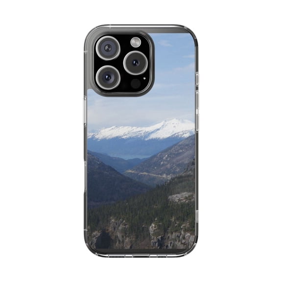 Clear Hybrid Shockproof Case for Apple iPhone 16 PRO - Majestic Skagway Alaska Mountain Views