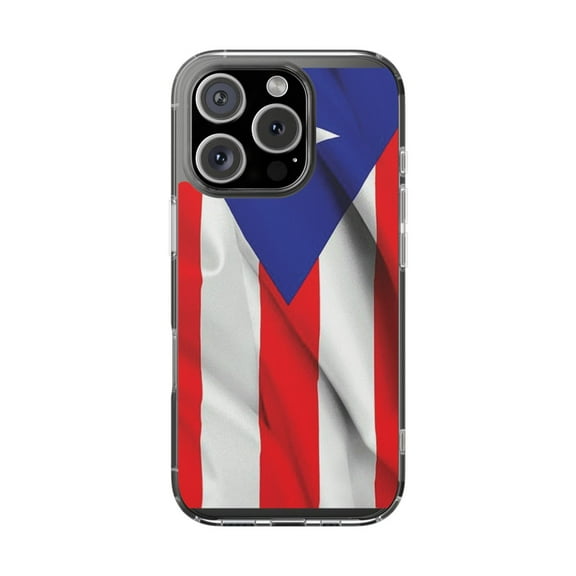 Clear Hybrid Shockproof Case for Apple iPhone 16 PRO - Puerto Rico Flag Pride and Heritage