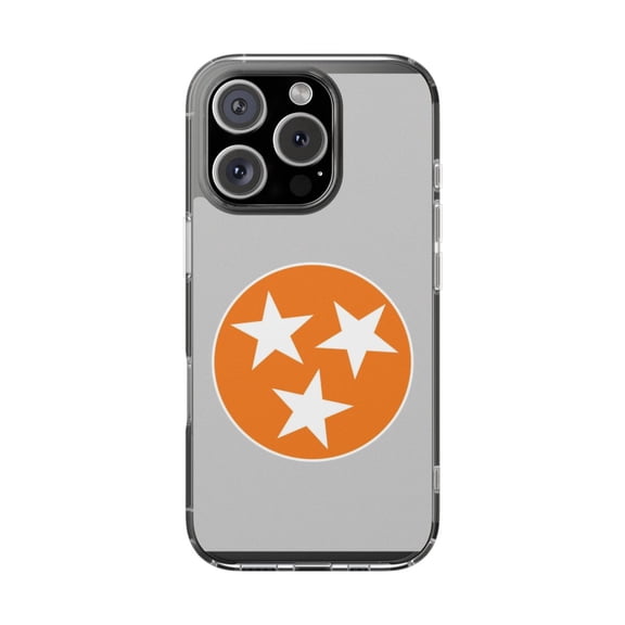 DistinctInk Clear Hybrid Case for Apple iPhone 16 Pro (6.3" Screen) - US State Flag - Raised Bezel Screen Guard