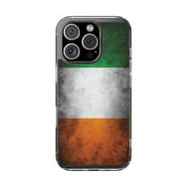 Clear Hybrid Shockproof Case for Apple iPhone 16 PRO - Vintage Irish Flag Design