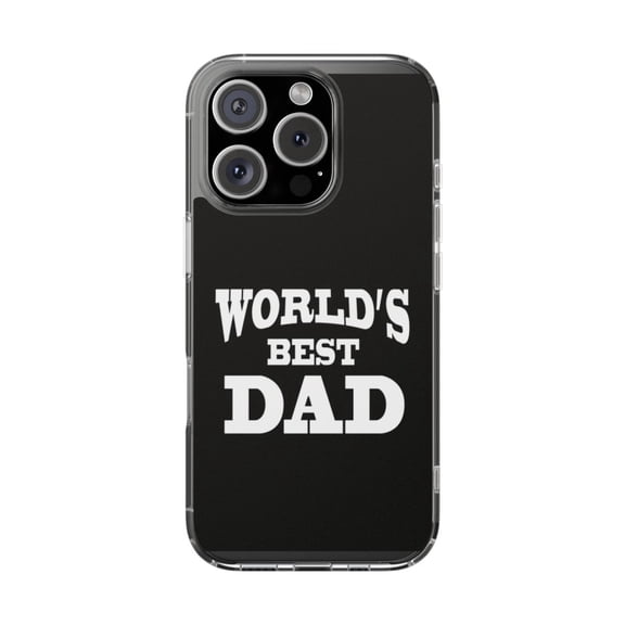 Clear Hybrid Shockproof Case for Apple iPhone 16 PRO - World's Best Dad Design
