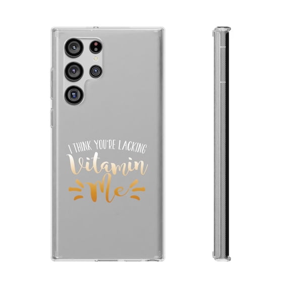 Clear Hybrid Shockproof Case for Samsung Galaxy S22 ULTRA - Lacking Vitamin Me Design