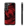 thumbnail image 1 of Clear Hybrid Shockproof Case for Samsung Galaxy S22 - Vibrant Dewy Red Rose Close-up, 1 of 1