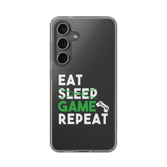 DistinctInk Clear Hybrid Case for Samsung Galaxy S25 (6.2" Screen) - Video Games Gamer - Shockproof Protection