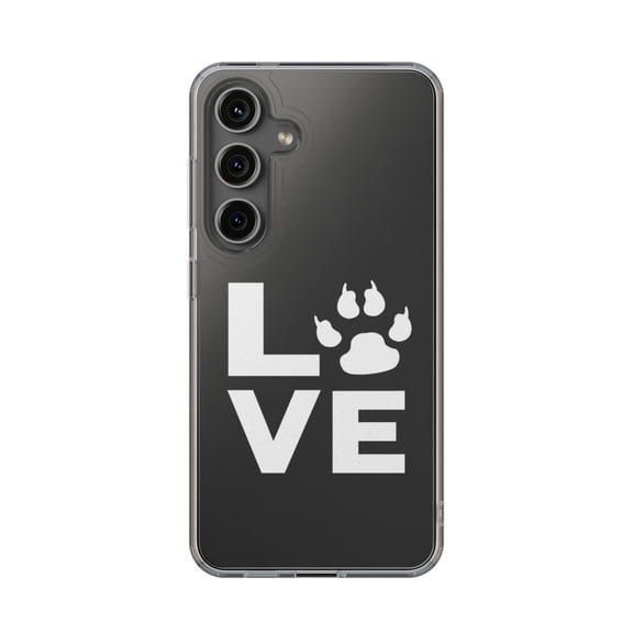 DistinctInk Clear Hybrid Case for Samsung Galaxy S25 (6.2" Screen) - Dog Paw - Lightweight Grip