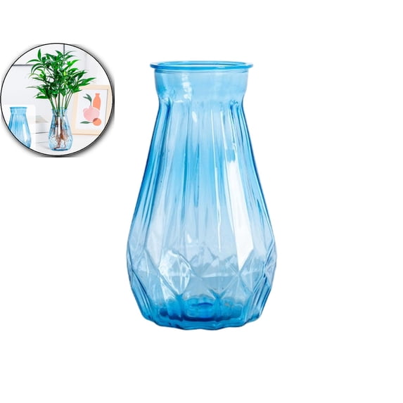 Clear Hydroponic Planter – 5.7x2.3in Shatterproof Plastic Vase,Self-Watering Glass-Look Desktop Planter for Home, Office & Modern Decor