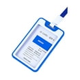 thumbnail image 1 of Clear ID Card Cover Lanyard Name Card Sleeve Hard Plastic Anti-break for Student, 1 of 19