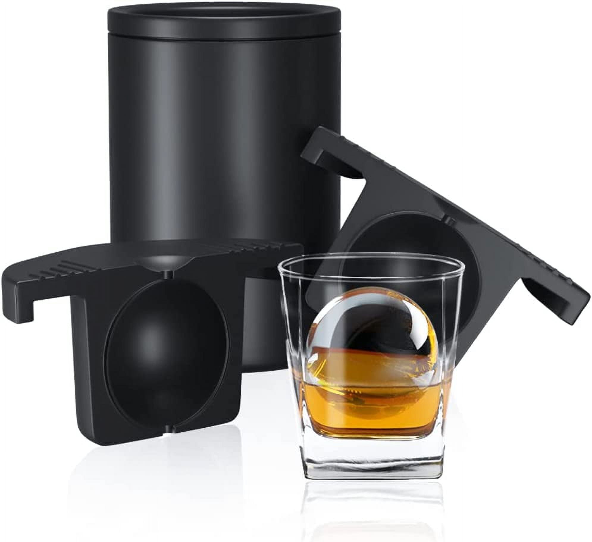 OnTheRocks Crystal-Clear Ice Cube Maker - Make 2 Inch Big Clear Ice Cubes At Home
