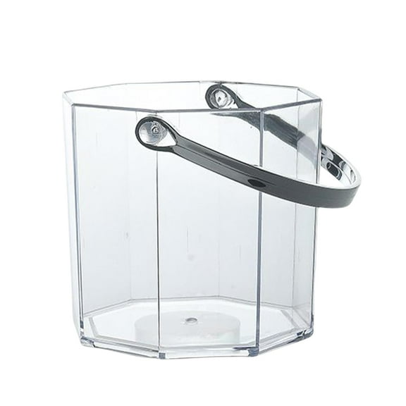 Clear Ice Bucket Beverage Chilling Tub with Handle Transparent Bucket Ice Tub for Home Chilling Beer Freezer Cocktail Bar Party Style A