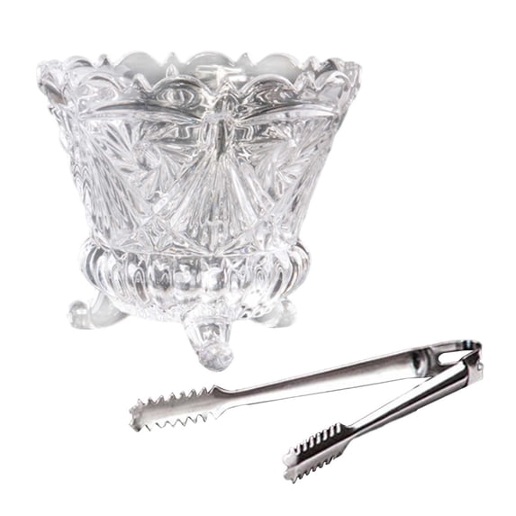 Clear Ice Bucket, Beverage Tub, Portable Tubs, Beverage Chilling Tub with Clip for Pub Champagne Bottles Restaurant Parties A