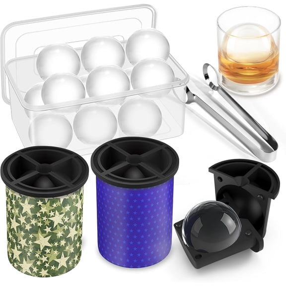 Clear Ice Cube Maker, 2 Pack Large Ice Cube Molds, Ice Ball Maker Mold for Whiskey Lover, 2.5" Stainless Steel Ice Maker, Easy-release Old Fashioned Ice Cube Mold, Special Bourbon Gifts for Men