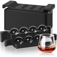 thumbnail image 1 of Clear Ice Cube Maker, 8 Large Whiskey Ice Cubes Mold, 2 Inch Silicone Ice Cube Tray, Easy-Release Sphere Ice Maker,Bourbon Gifts, 1 of 9