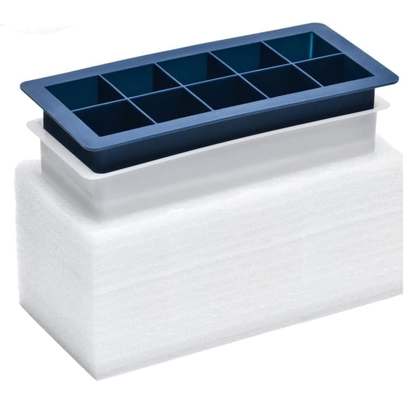 Clear Ice Cube Maker - Clear 2 Inch Ice Cube Tray,10 Large Ice Cubes Mold for and