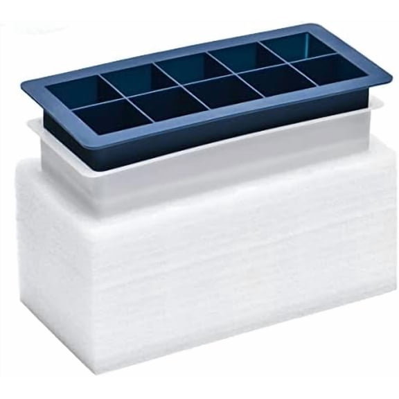 Clear Ice Cube Maker Silicone - Crystal Clear 2 Inch Ice Cube Tray,10 Large Ice Cubes Mold for Whiskey and Cocktail$$Home Decor, Kitchen, & Other