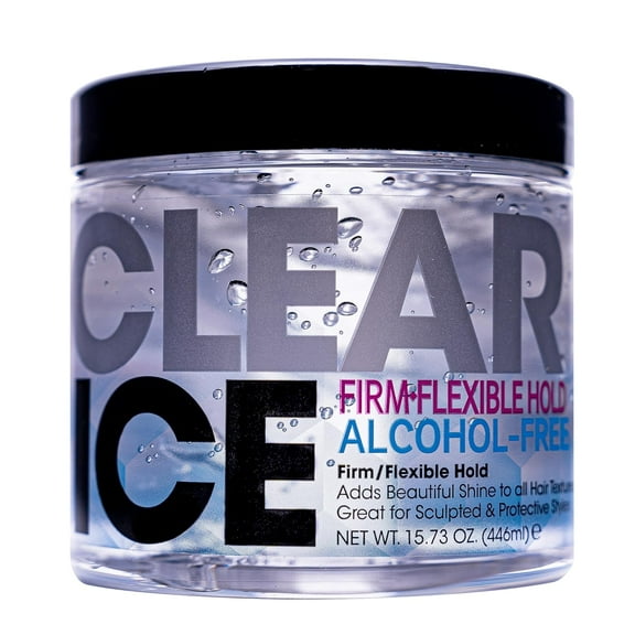 Clear Ice Firm-Flexible Hold Alcohol-Free Gel (15 Oz) By Ampro 40832 Hair Styling