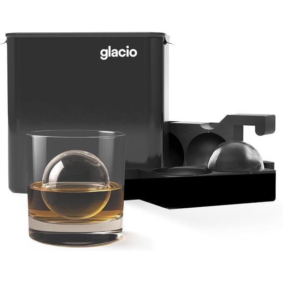 Clear Ice Maker Set  Crystal Clear Ice Ball & Cube Molds for Whiskey and Cocktails | Dilution-Free Directional Freezing Design | Easy Removal