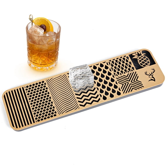 Clear Ice Stamp Tray, Aluminum Ice Cube Mold for Whiskey, Bourbon, 5 Second Custom Patterns