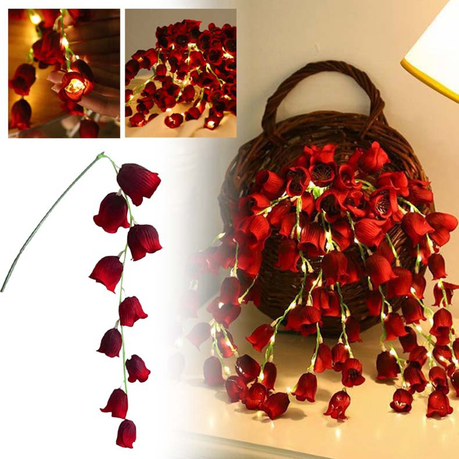 Clear Icicle Christmas Lights Outdoor Snowflake Christmas Lights 20 Ft