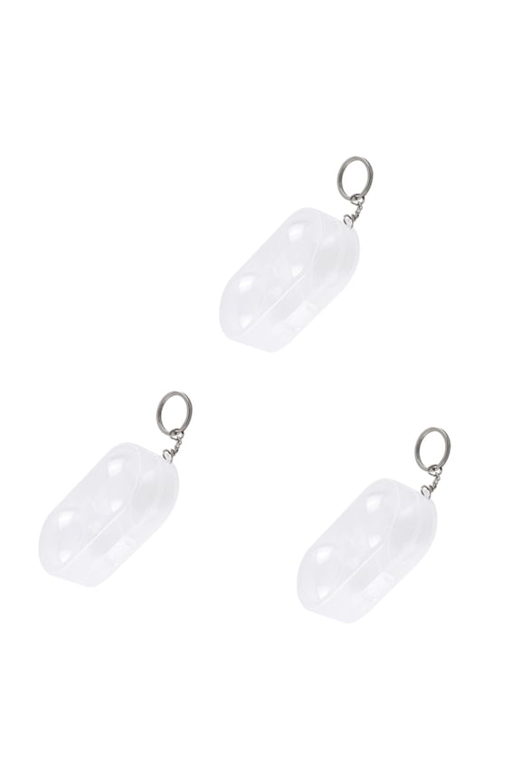 Clear Impact Resistant Pingpong Ball Box Keychain Clip For Sports Gear