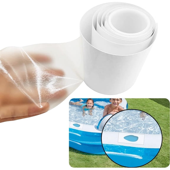 Clear Inflatable Patch Repair Kit, 7ft x 3.15 in Waterproof TPU Pool Repair Tape, Pool Repair Patches, for Air Mattress, Bounce House, Pool Floats, Inflatable Toys, Tent, Swimming Ring