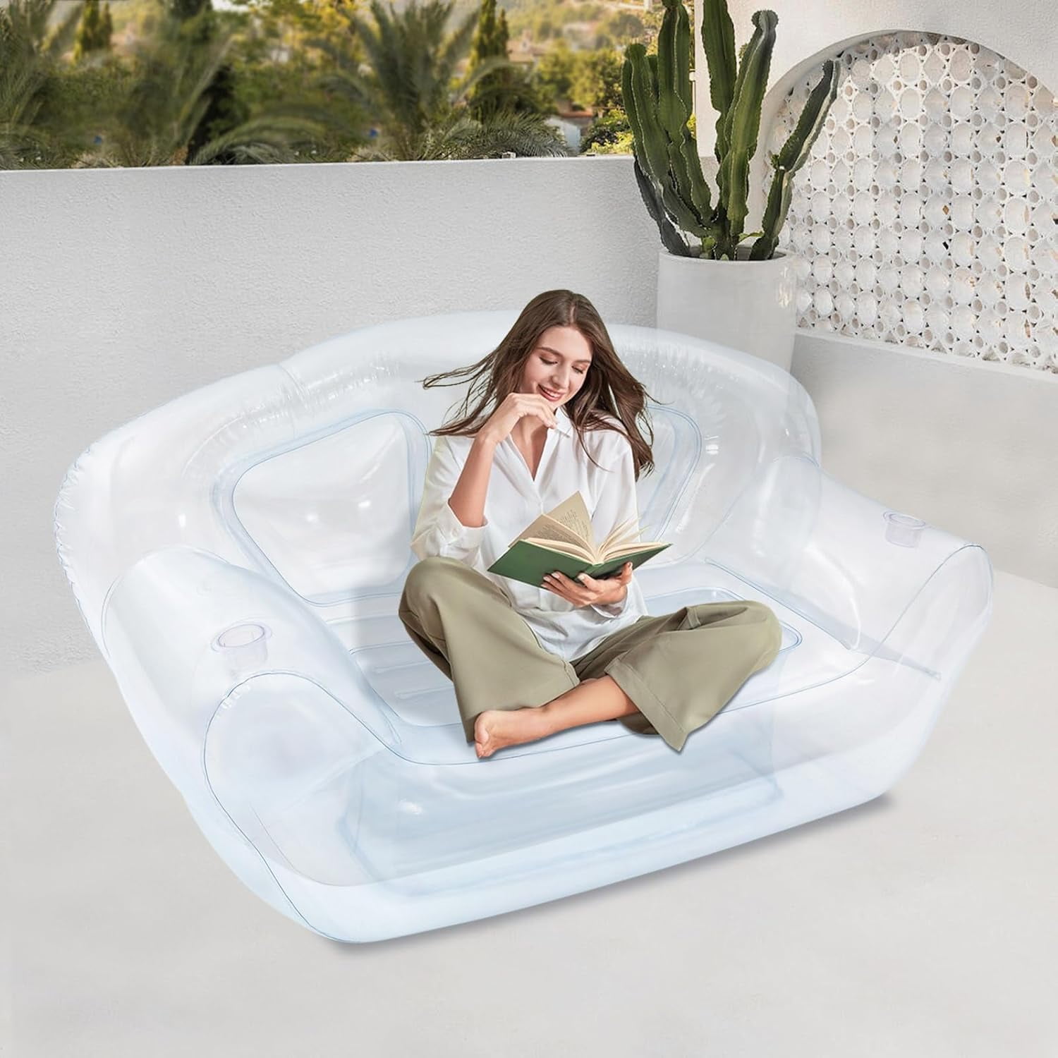 Clear Inflatable Sofa Portable Inflatable Couch Inflatable Double