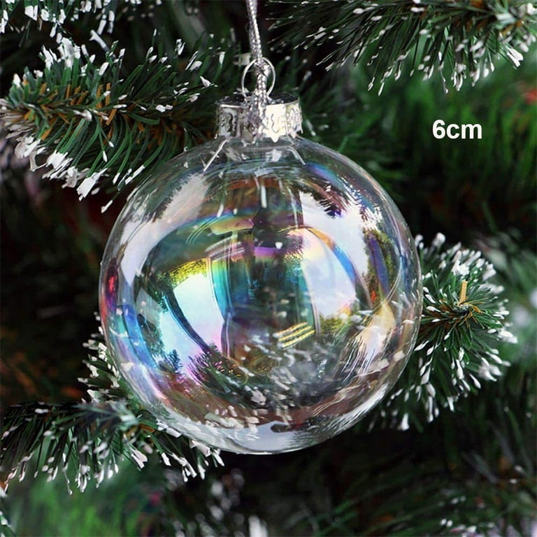 Clear Plastic Fillable Ornament Balls - Perfect for Christmas, Holidays,  Weddings, Parties, and Home Decor