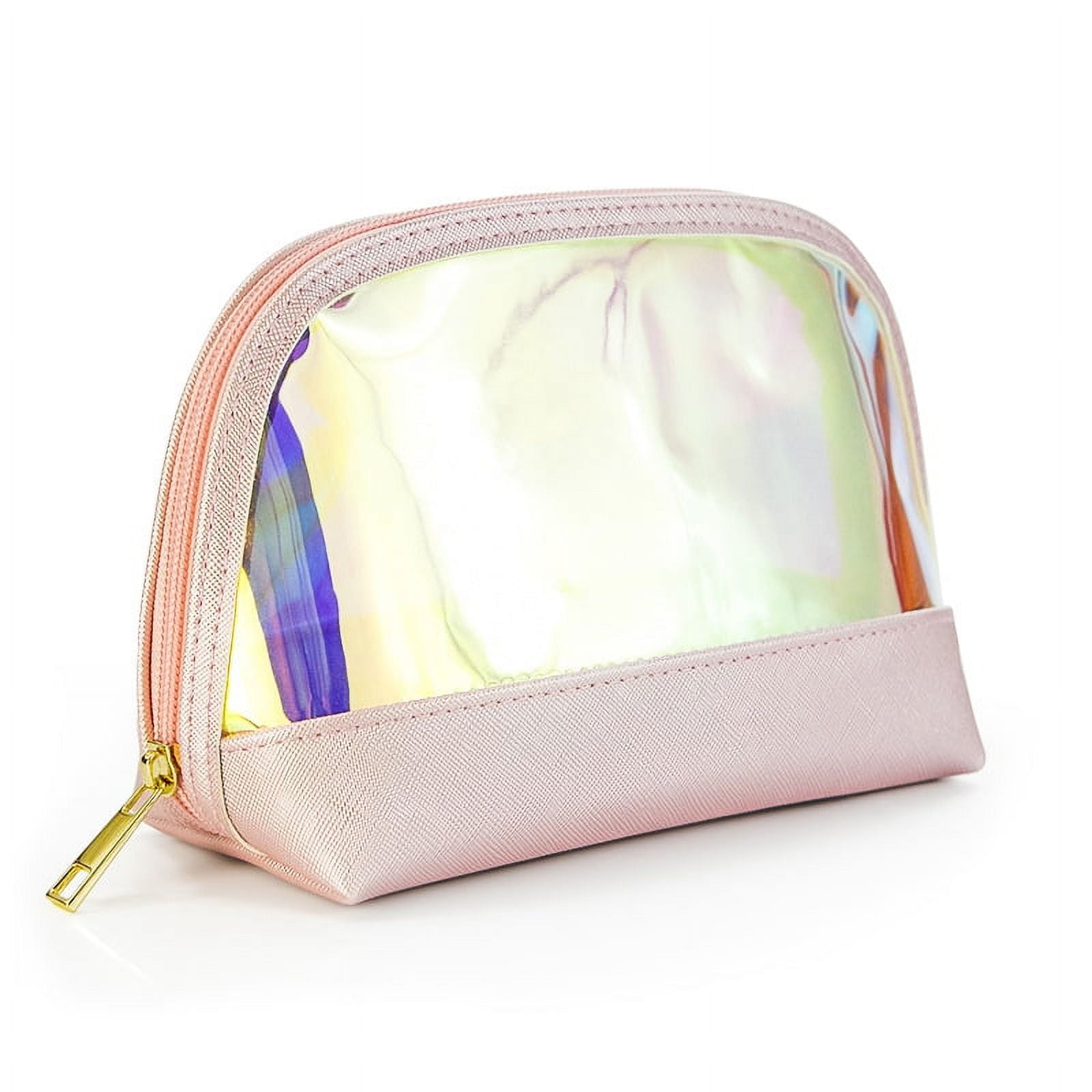 Hot Pink Lock Holographic PVC Satchel Handbags Shoulder Clear Purse |  Baginning