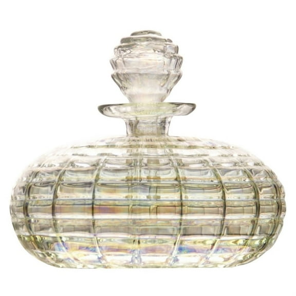 Clear Iris Sphere Shape Egyptian Blown Glass Perfume Bottle Made in Egypt New