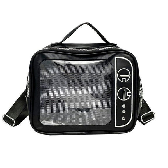 Clear Itabag Lovely Shoulder Bag Pin Display Backpack Aesthetic Crossbody Bag Retro Televisions Messengers Bag for Daily
