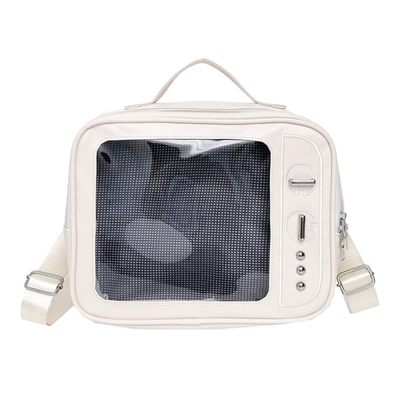 Clear Itabag Lovely Shoulder Bag Pin Display Backpack Aesthetic Crossbody Bag Retro Televisions Messengers Bag for Daily